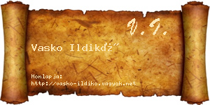 Vasko Ildikó névjegykártya