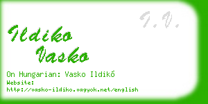 ildiko vasko business card